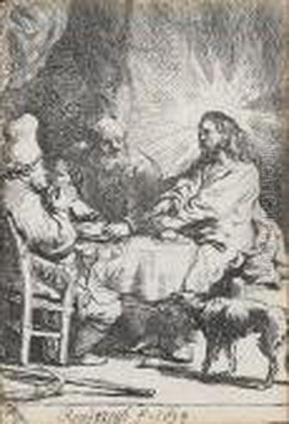 Christ At Emmaus: The Smaller Plate (bartsch88) - view 1