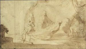 The Raising Of Lazarus by Harmenszoon van Rijn Rembrandt