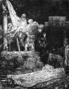 Die Kreuzabnahme Bei Fackelschein by Harmenszoon van Rijn Rembrandt