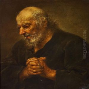 An Old Man Praying by Harmenszoon van Rijn Rembrandt