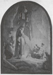 The Raising Of Lazarus: The Larger Plate (b., Holl. 73; H. 96; Bb. 32-4)