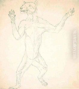 Study of a Tiger, Standing in Human Posture, from A Comparative Anatomical Exposition of the Structure of the Human Body with that of a Tiger and a Common Fowl, 1795-1806