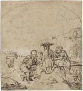Pastoral Scene by Harmenszoon van Rijn Rembrandt