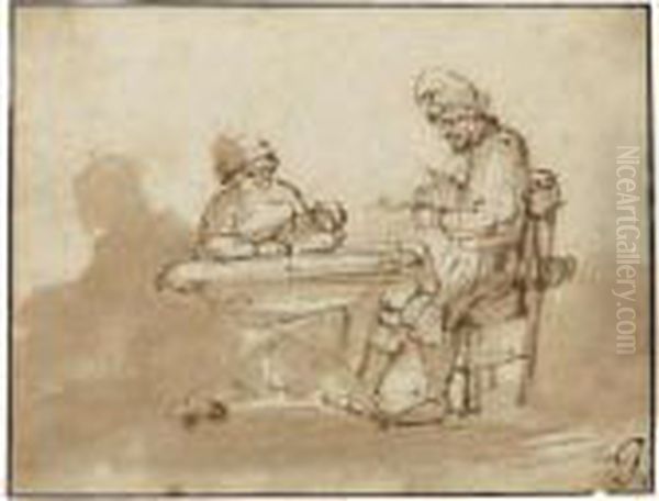 The Holy Family Seated In An Interior - view 1