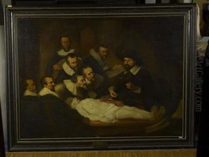 Die Anatomiestunde Des Dr. Nicolaes Tulp. by Harmenszoon van Rijn Rembrandt