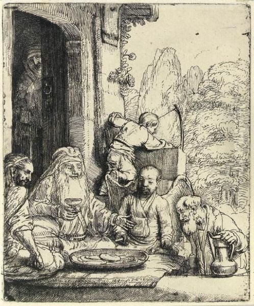 Abraham Entertaining The Angels (b., Holl. 29; H. 286) - view 1