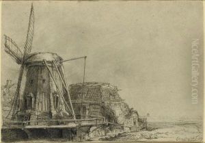 The Windmill (b., Holl. 233; H. 179) by Harmenszoon van Rijn Rembrandt