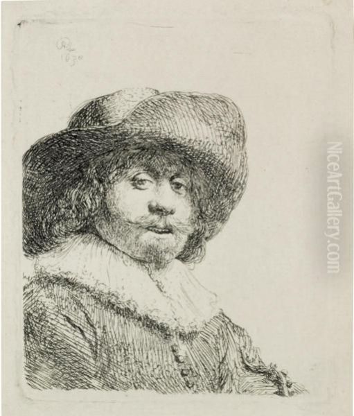 A Man In A Broad-brimmed Hat (b., Holl. 311; H. 158) - view 1