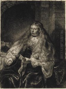 The Great Jewish Bride (b., Holl. 340; H. 127) by Harmenszoon van Rijn Rembrandt