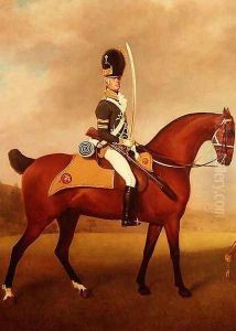 Detail from the Soldiers of the 10th Light Dragoons by George Stubbs