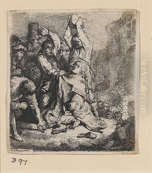 The Stoning Of St Stephen (bartsch 97) - view 1