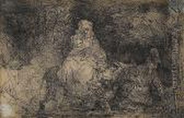 The Flight Into Egypt : Crossing The Brook (bartsch 55) - view 1