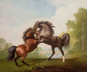 Horses Fighting, 1791 by George Stubbs