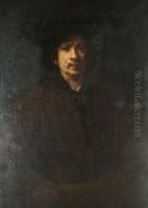19th Century Self-portrait by Harmenszoon van Rijn Rembrandt