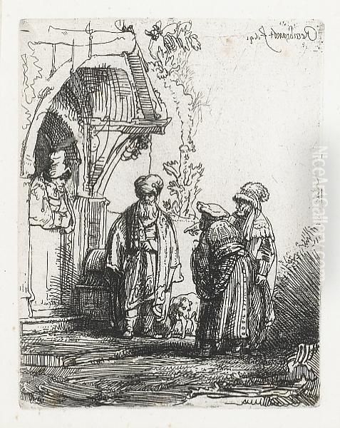 Three Oriental Figures (jacob And Laban?) - view 1