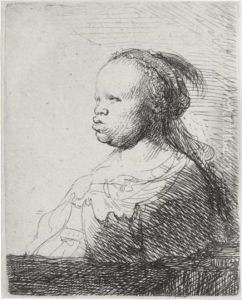 The White Negress (b., Holl. 357; H. 364; Bb. 30-17) by Harmenszoon van Rijn Rembrandt