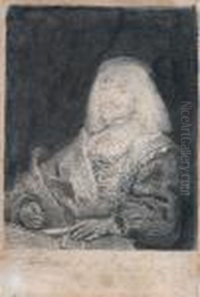 Man At A Desk With Cross And Chain - view 1