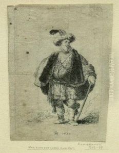 "persian", B152; Etching, Later Copy In The Reverse, Bears Monogram And Date, 12x8cm by Harmenszoon van Rijn Rembrandt