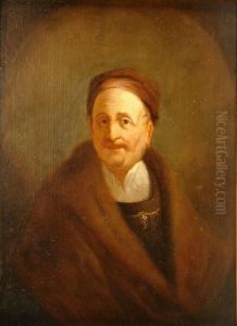 Portrait Of An Old Gentleman In Brown Furcoat by Harmenszoon van Rijn Rembrandt