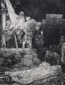 The Descent From The Cross: By Torchlight by Harmenszoon van Rijn Rembrandt