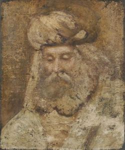 Orientale Mit Turban by Harmenszoon van Rijn Rembrandt
