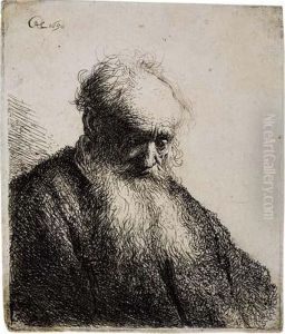 Old Man With A Flowing Beard by Harmenszoon van Rijn Rembrandt