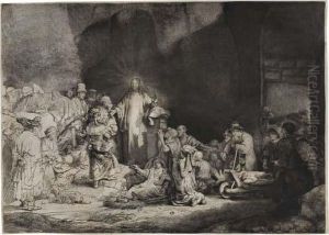 Christ Healing The Sick (the Hundred Guilder Print) by Harmenszoon van Rijn Rembrandt