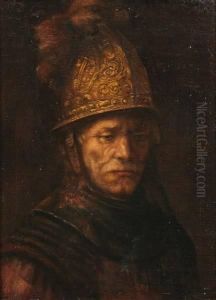 Man In Gold Helmet