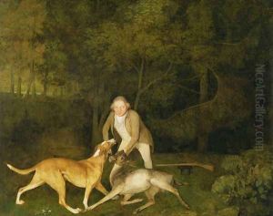 Freeman, the Earl of Clarendons Gamekeeper, With a Dying Doe and Hound, 1800 by George Stubbs
