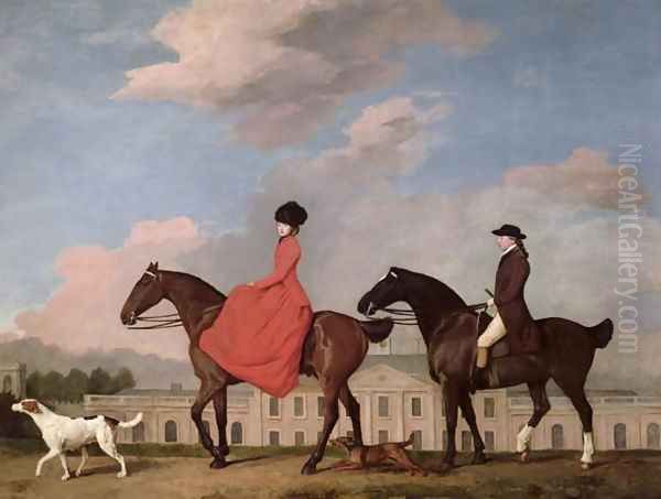 John and Sophia Musters riding at Colwick Hall, 1777 - view 1