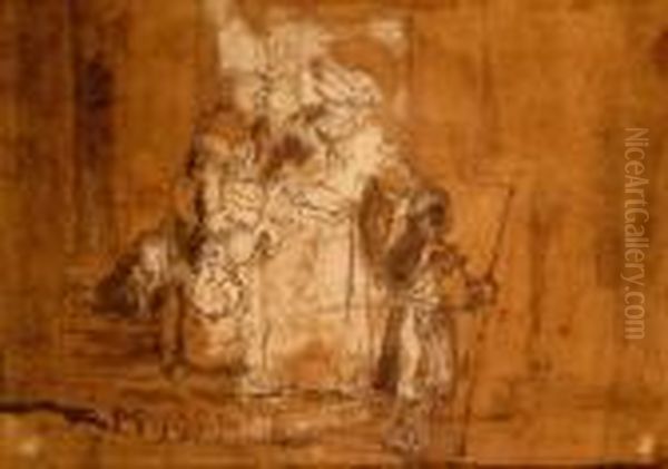 Abraham, Agar Et Ismael (?) - view 1