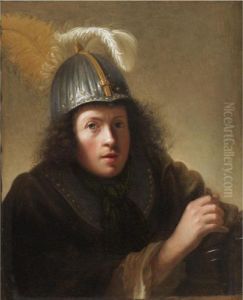 Portrait Of A Young Man, Dressed As A Soldier by Harmenszoon van Rijn Rembrandt