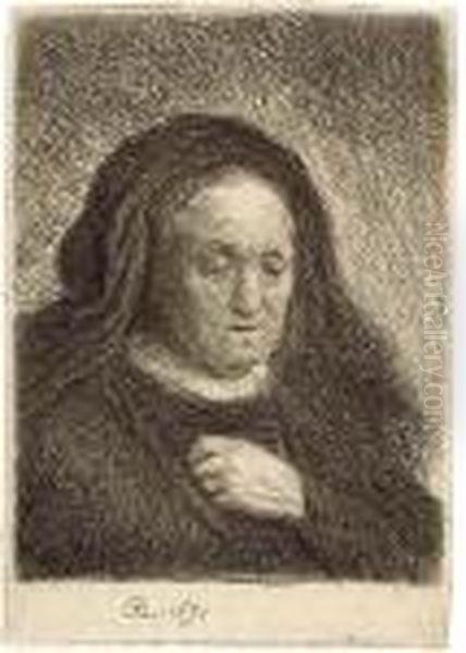 The Artist's Mother With Her Hand On Her Chest: Small Bust - view 1