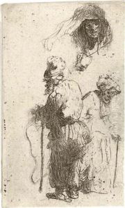 Sheet Of Studies by Harmenszoon van Rijn Rembrandt