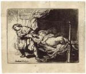 Joseph And Potiphar's Wife by Harmenszoon van Rijn Rembrandt