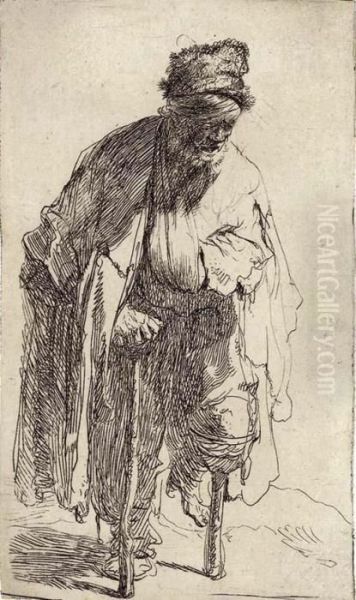 A Beggar With A Wooden Leg - view 1