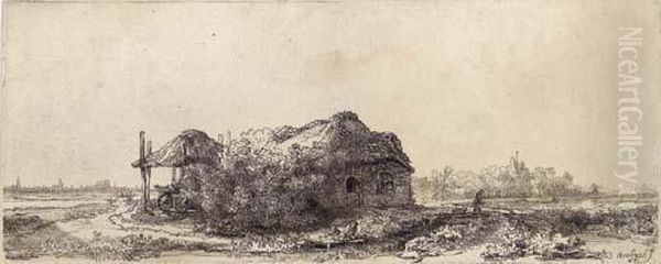 Landscape With A Cottage And Haybarn: Oblong - view 1