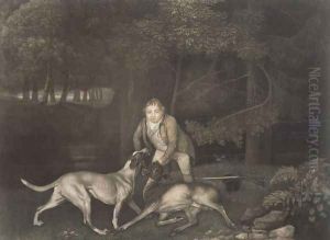 Freeman, Keeper to the Earl of Clarendon, with a hound and a wounded doe, 1804 by George Stubbs