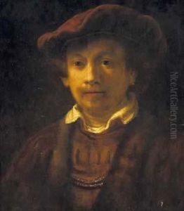 Ritratto Di Rembrandt Con Berretto E Catena D'oro