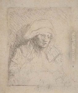 Sick Woman With A Large, White Headdress (saskia)