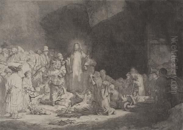 Christ Preaching (the Hundred Guilder Print) - view 1
