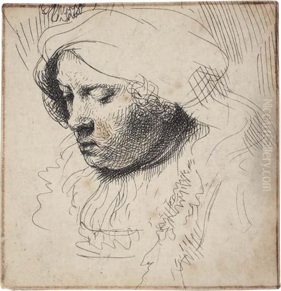 Head Of A Woman, Looking Down - view 1
