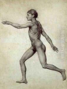 The Entire Human Figure from the Left, lateral view, from the series A Comparative Anatomical Exposition of the Structure of the Human Body with that of a Tiger and a Common Fowl, 1795-1806 by George Stubbs
