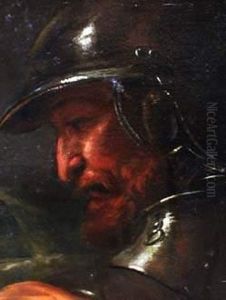Rijn, Maniere De, Portrait D'un Soldat En Casque Et Cuirasse