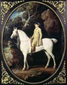 Huntsman with a Grey Hunter and Two Foxhounds: details from the Goodwood Hunting picture, 1760-61 by George Stubbs