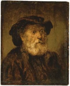 An Old Man In A Hat by Harmenszoon van Rijn Rembrandt