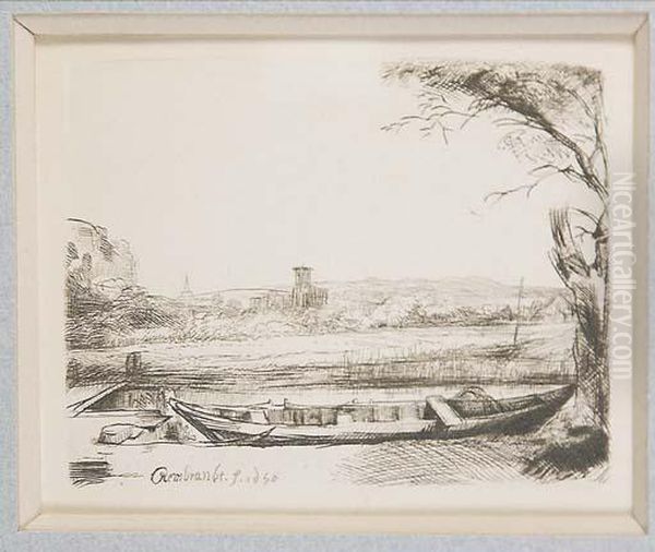 Paysage Avec Une Grande Embarcation - view 1