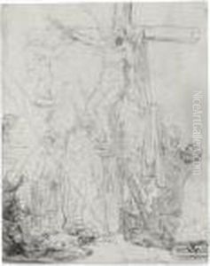 Descent From The Cross: A Sketch (b., Holl. 82; H. 199; Bb. 42-c) by Harmenszoon van Rijn Rembrandt