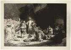 Christ Healing The Sick by Harmenszoon van Rijn Rembrandt