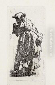 An Old Beggar Woman With A Gourd by Harmenszoon van Rijn Rembrandt